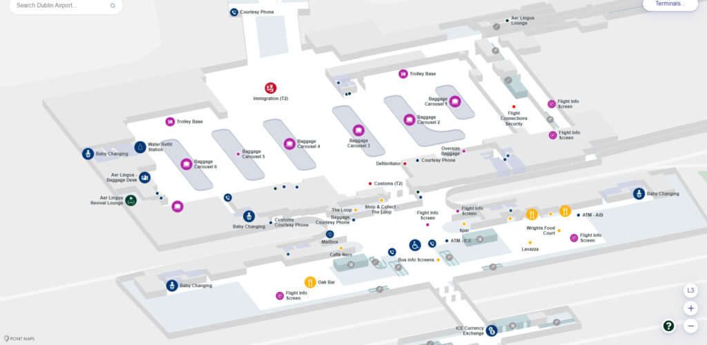 Terminal 2 Map Of Dublin Airport Code DUB Terminal 2 Map Of Dublin Airport Code DUB